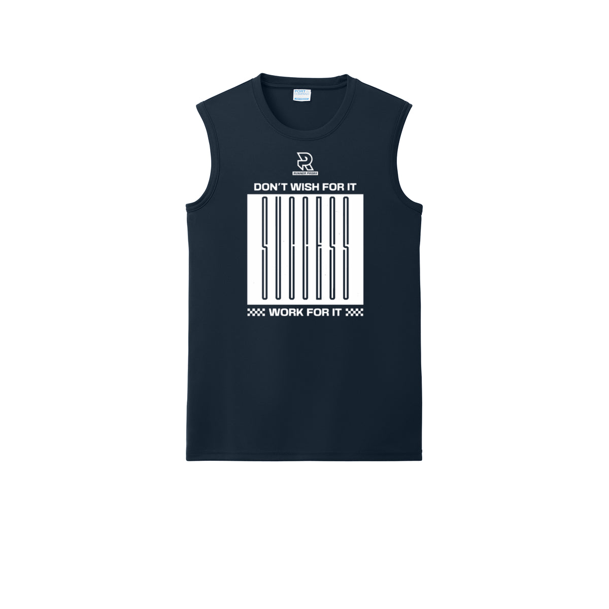 DON'T WISH FOR IT WORK FOR IT (White) - Sleeveless Performance Tee