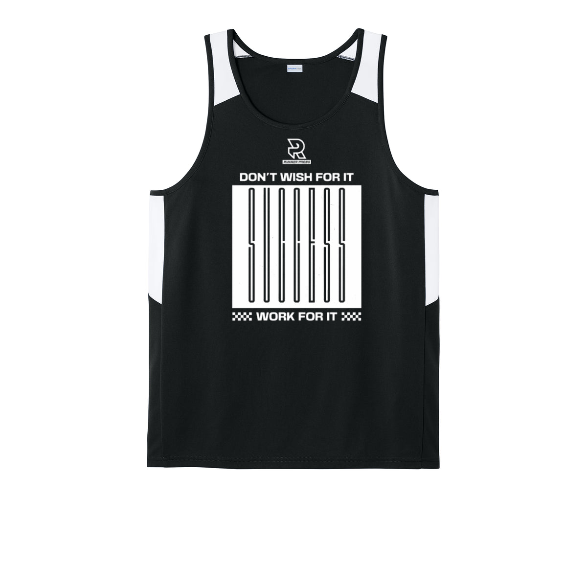 DON'T WISH FOR IT WORK FOR IT (White) - Mens Club Track Tank