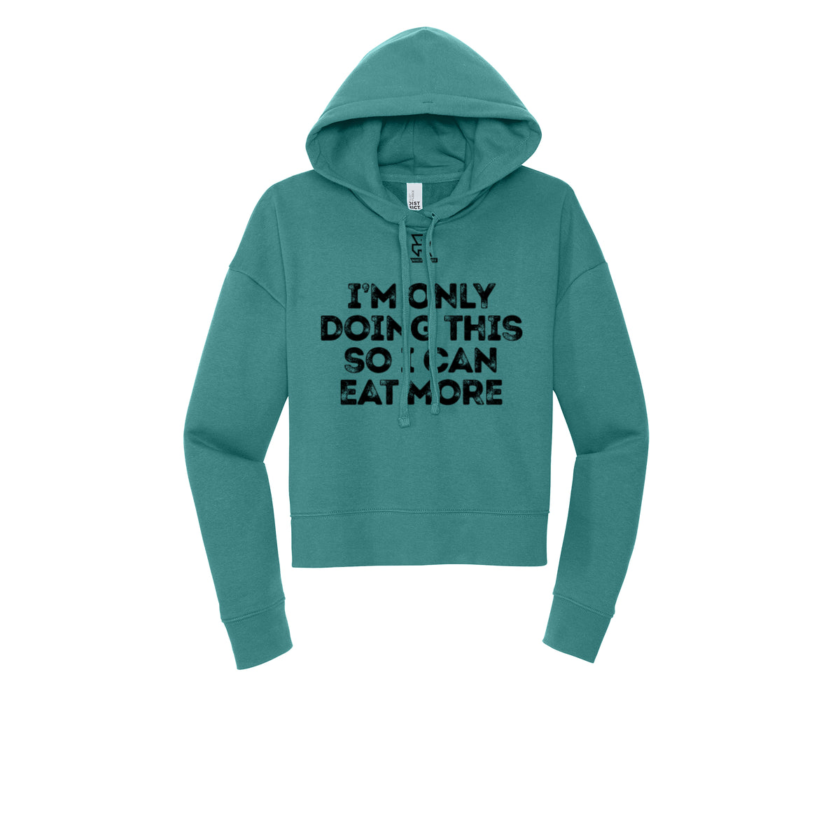 EAT MORE (Black) - Womens Fleece Hoodie