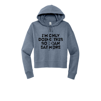 EAT MORE (Black) - Womens Fleece Hoodie