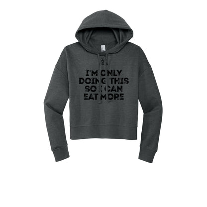 EAT MORE (Black) - Womens Fleece Hoodie
