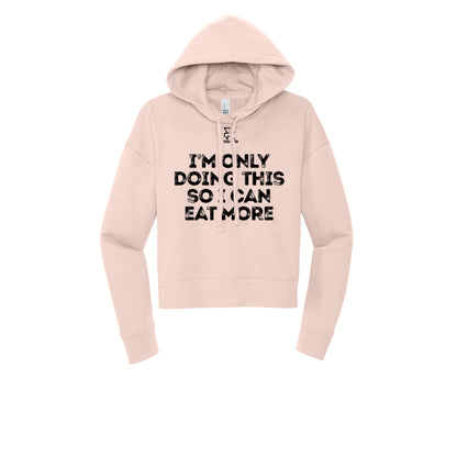 EAT MORE (Black) - Womens Fleece Hoodie
