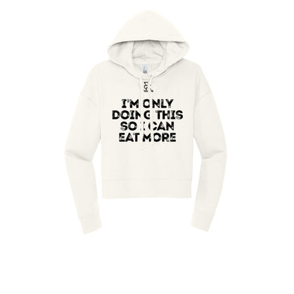 EAT MORE (Black) - Womens Fleece Hoodie