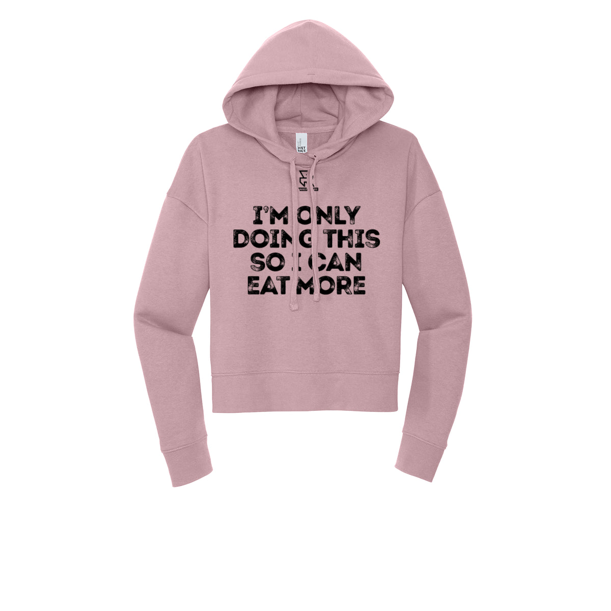 EAT MORE (Black) - Womens Fleece Hoodie