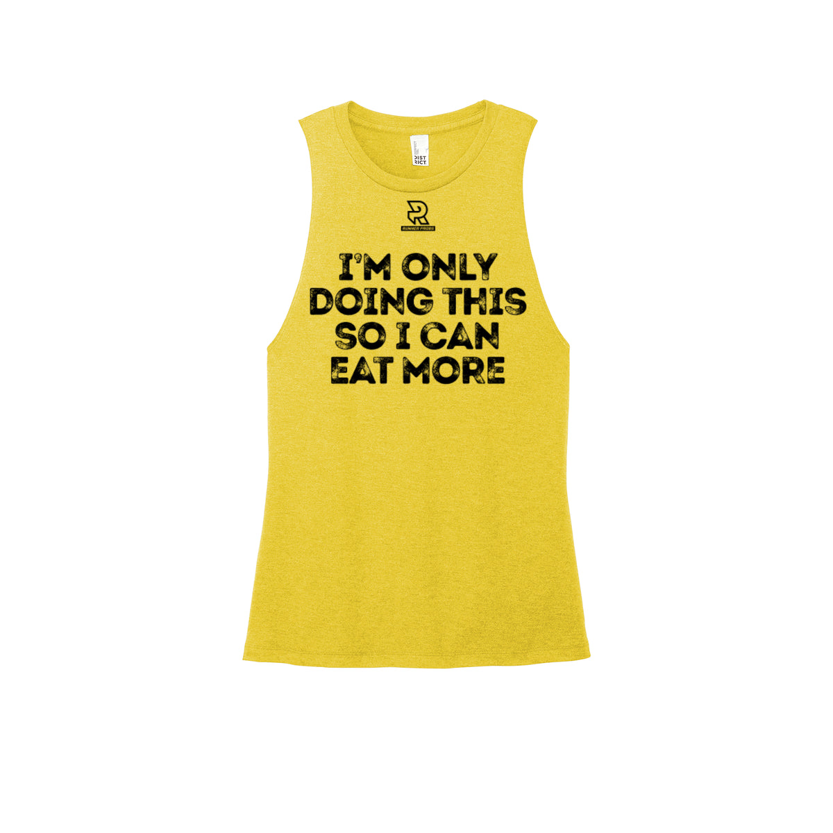 EAT MORE (Black) - Womens Perfect Tri Muscle Tank