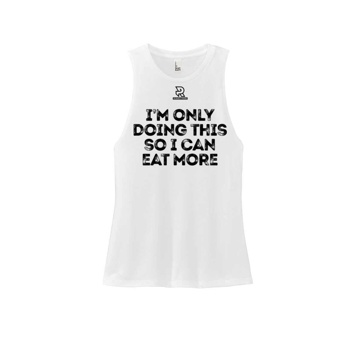 EAT MORE (Black) - Womens Perfect Tri Muscle Tank