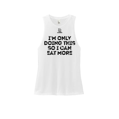 EAT MORE (Black) - Womens Perfect Tri Muscle Tank