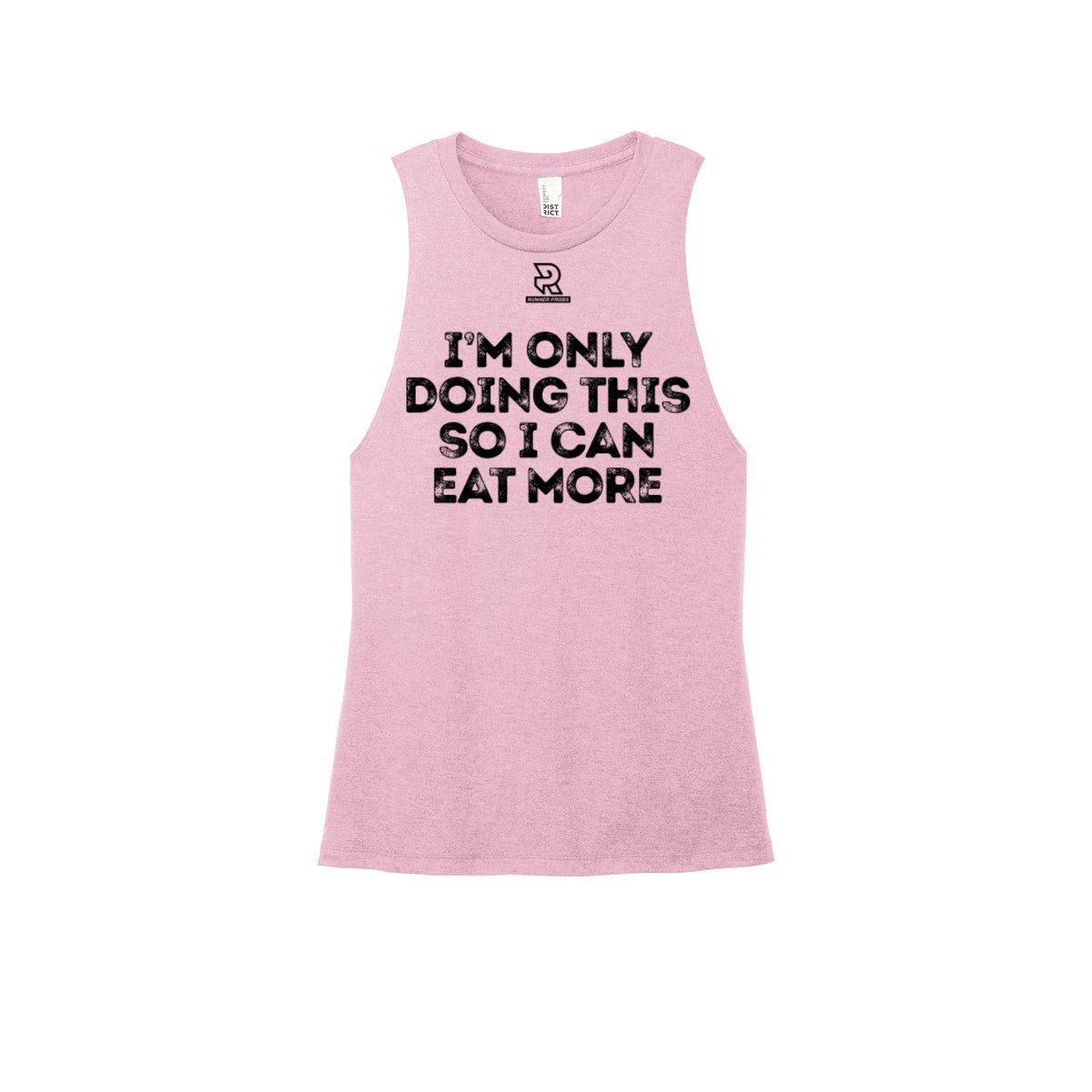 EAT MORE (Black) - Womens Perfect Tri Muscle Tank