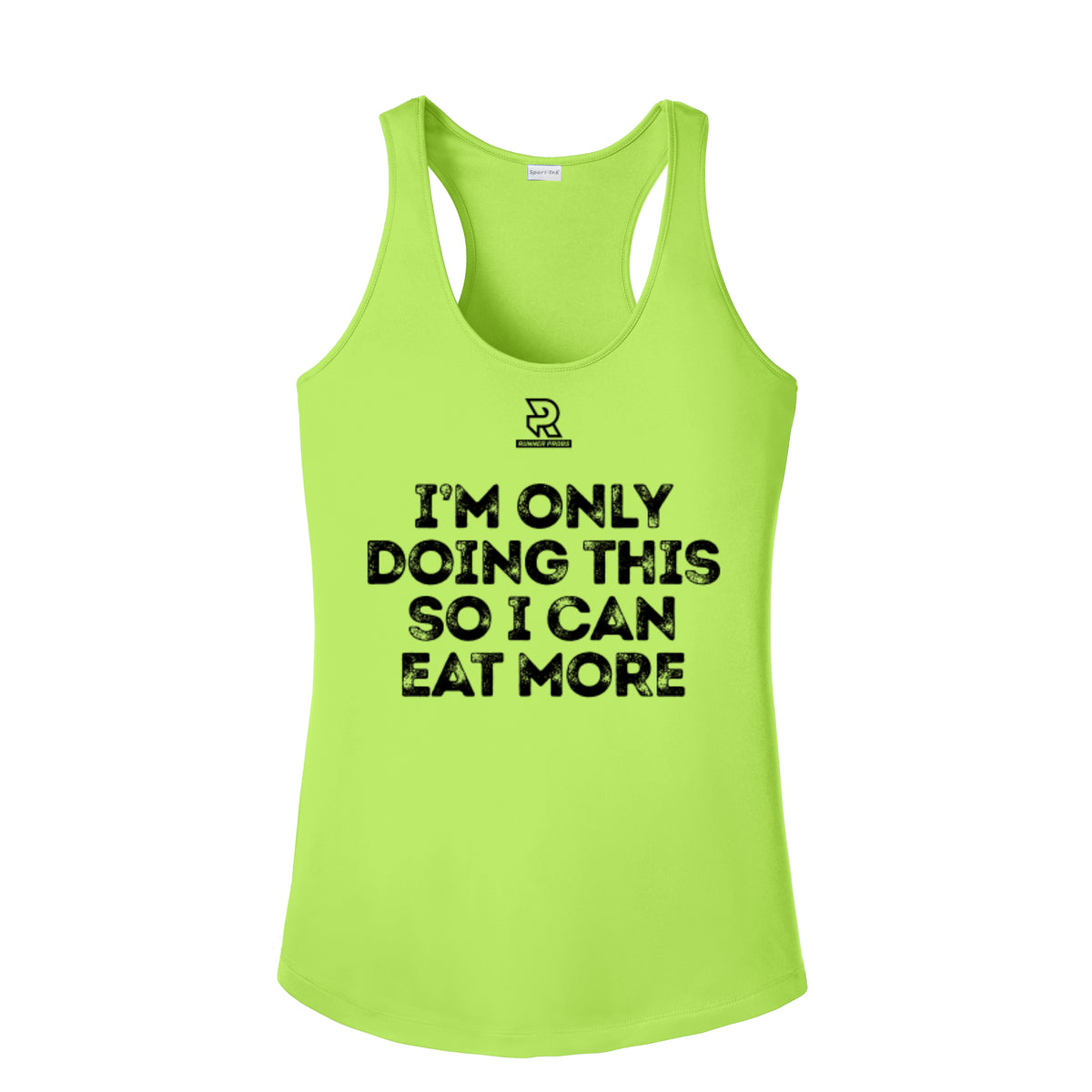 EAT MORE (Black) - Womens Competitor Racerback Tank