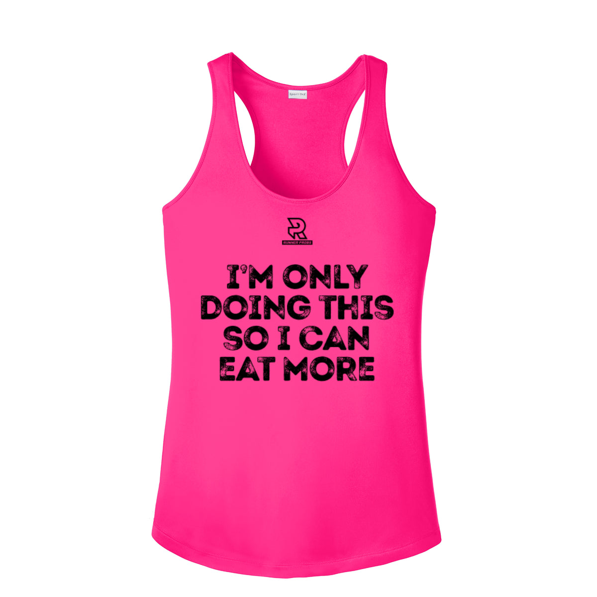 EAT MORE (Black) - Womens Competitor Racerback Tank