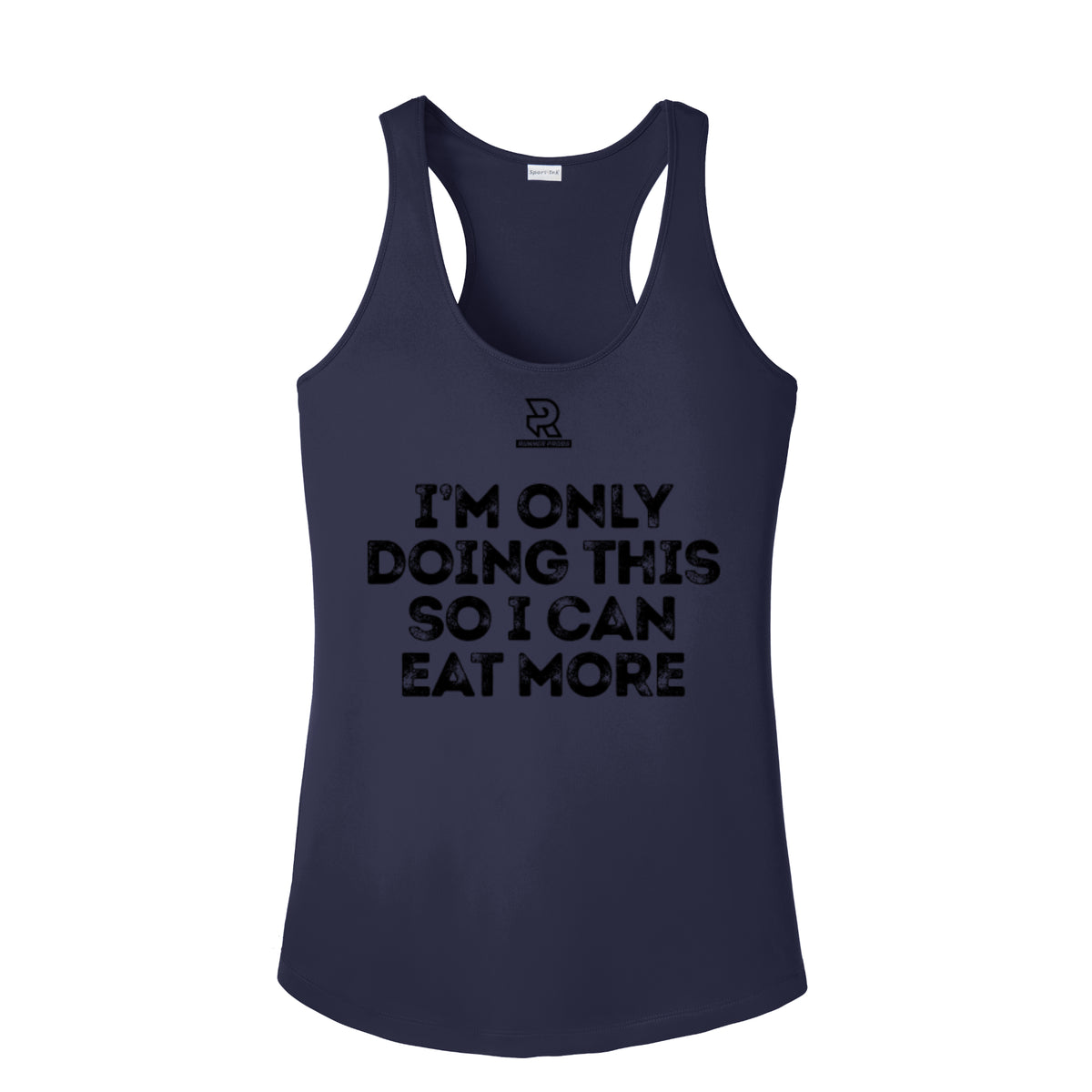 EAT MORE (Black) - Womens Competitor Racerback Tank
