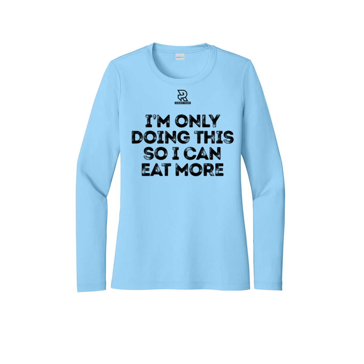 EAT MORE (Black) - Womens Pro Long Sleeve Performance Tee