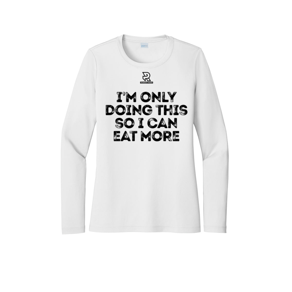 EAT MORE (Black) - Womens Pro Long Sleeve Performance Tee