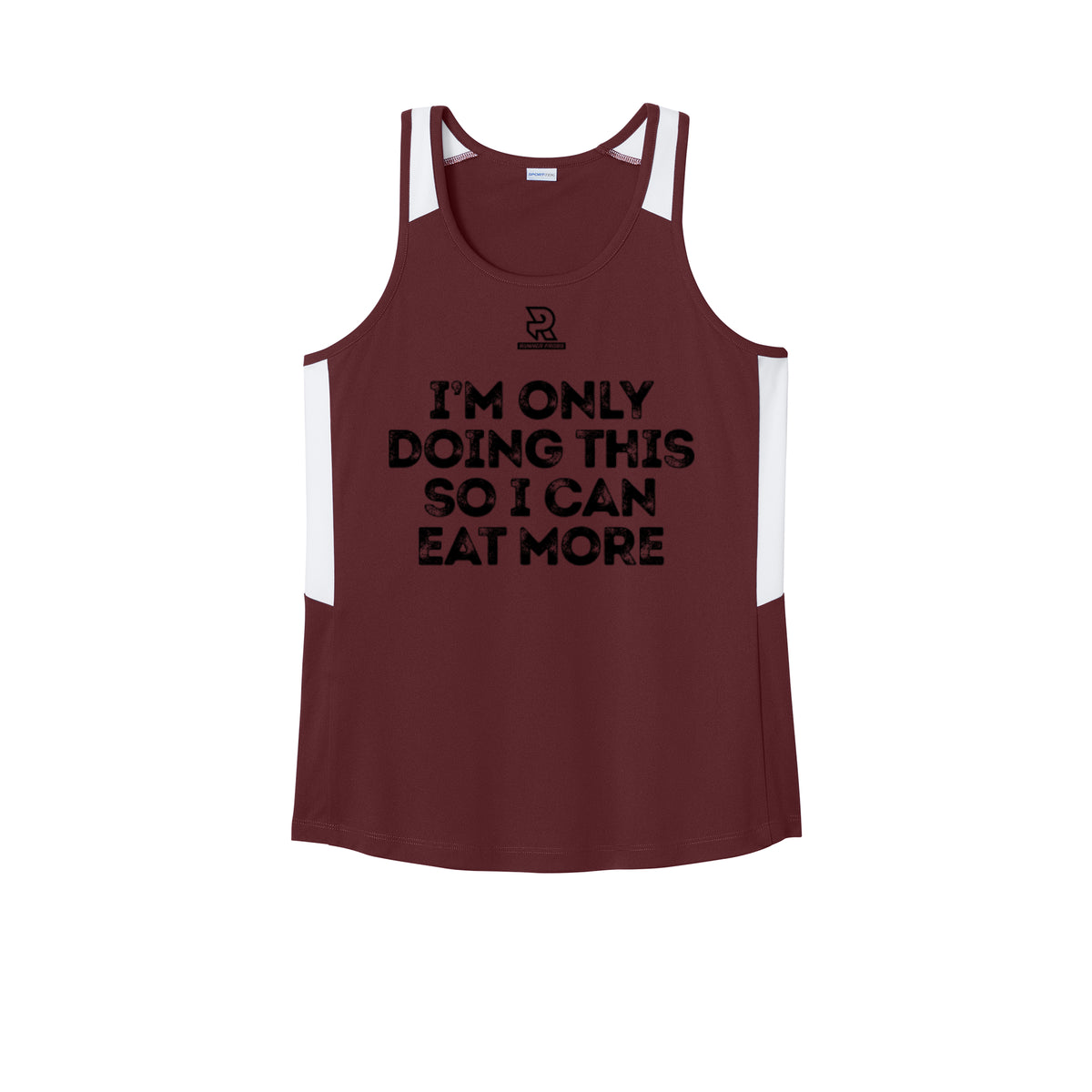 EAT MORE (Black) - Womens Club Track Tank