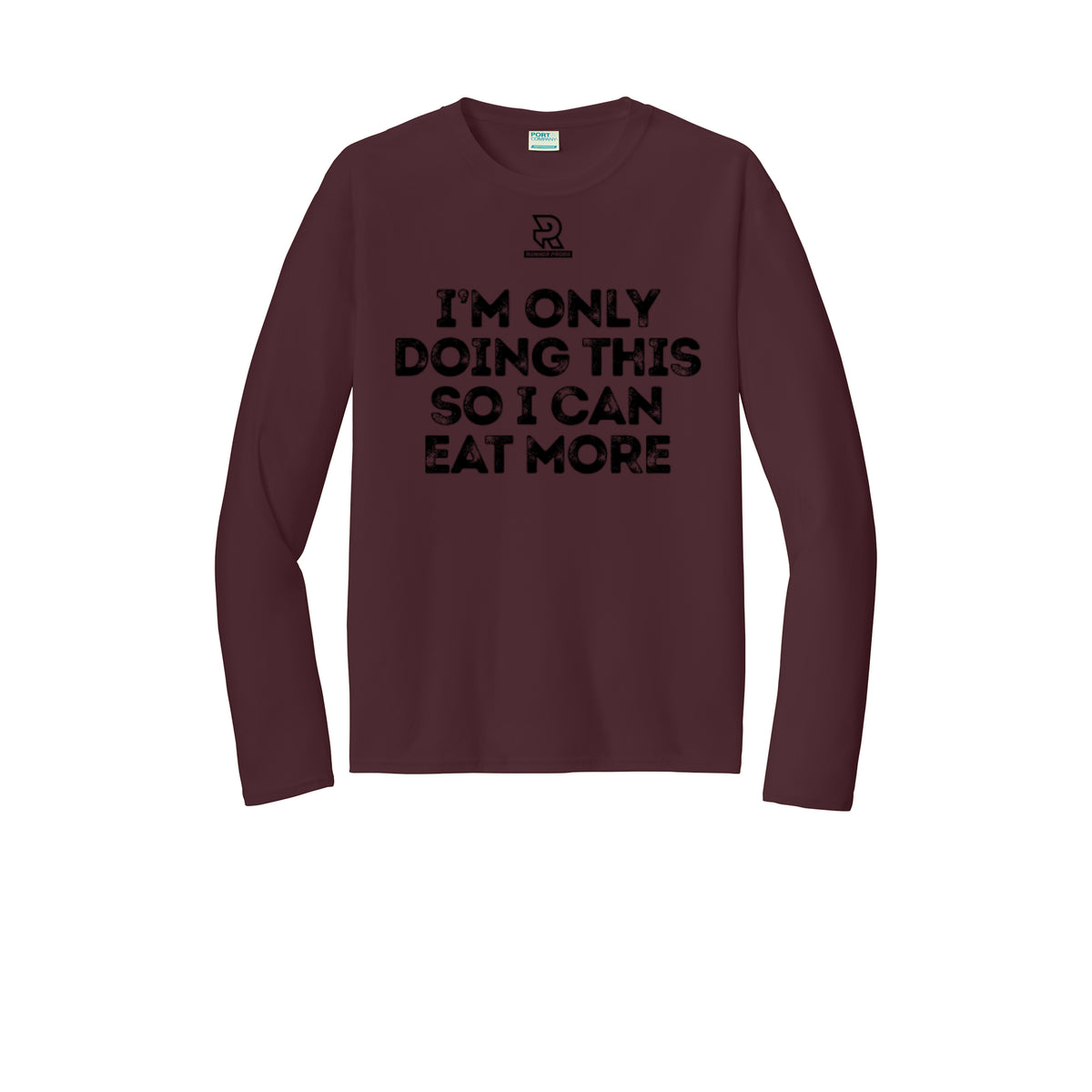 EAT MORE (Black) - Long Sleeve Performance Tee