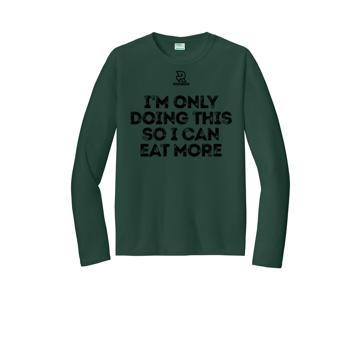 EAT MORE (Black) - Long Sleeve Performance Tee