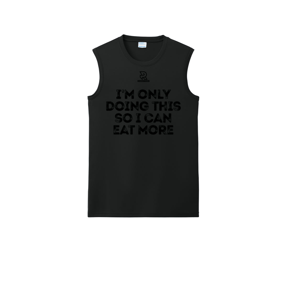 EAT MORE (Black) - Sleeveless Performance Tee
