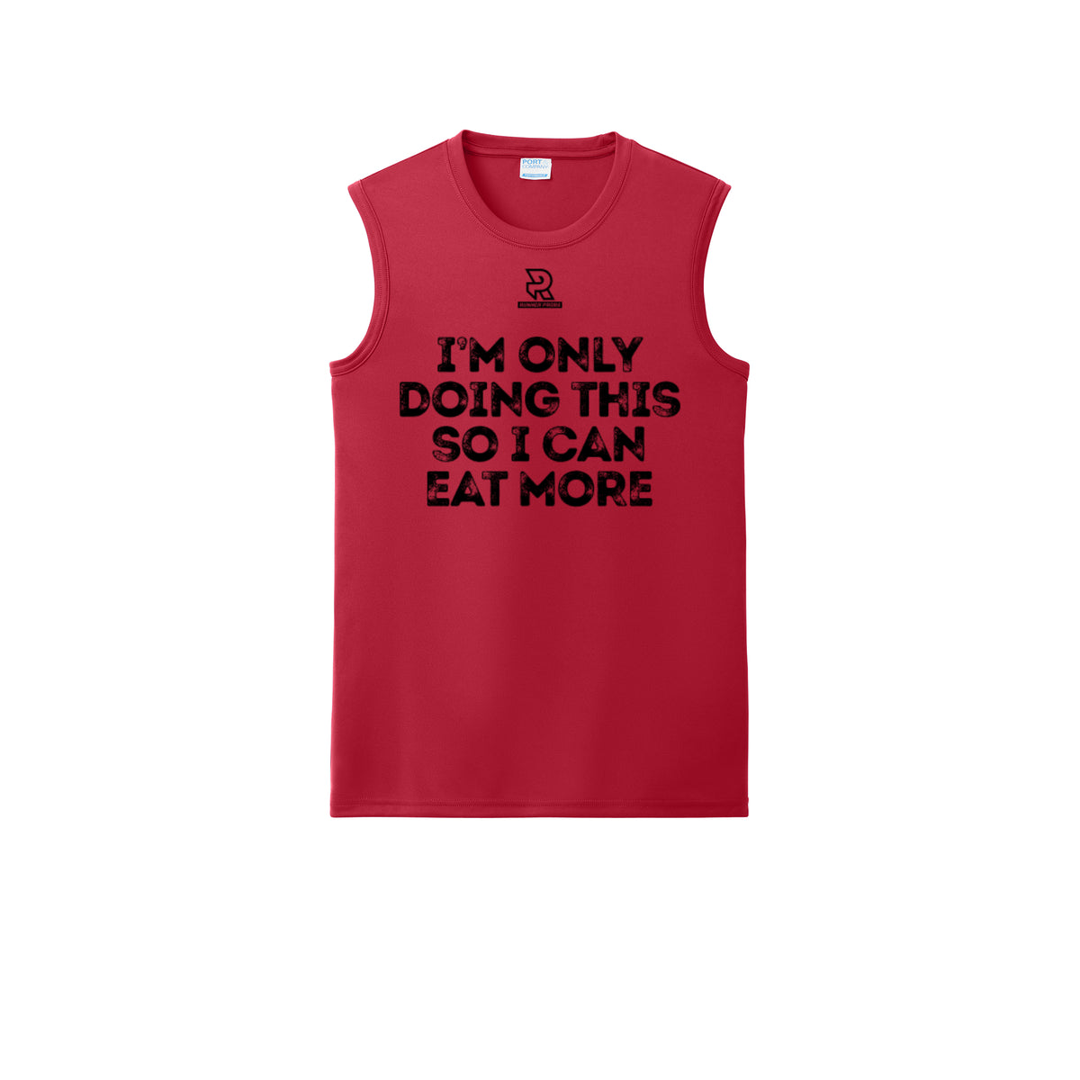 EAT MORE (Black) - Sleeveless Performance Tee