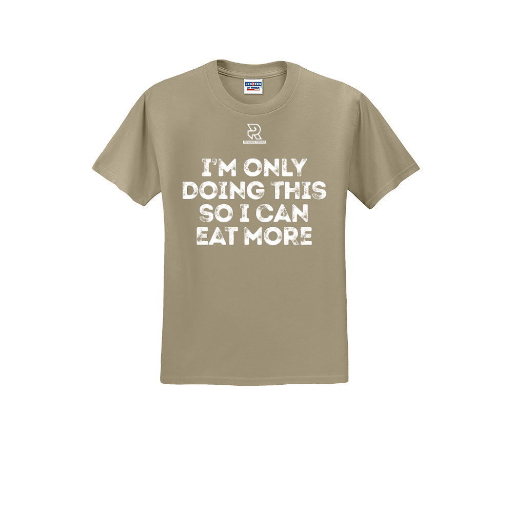 EAT MORE (White) - Short Sleeve 50/50 Tee