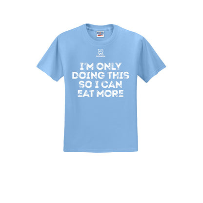 EAT MORE (White) - Short Sleeve 50/50 Tee