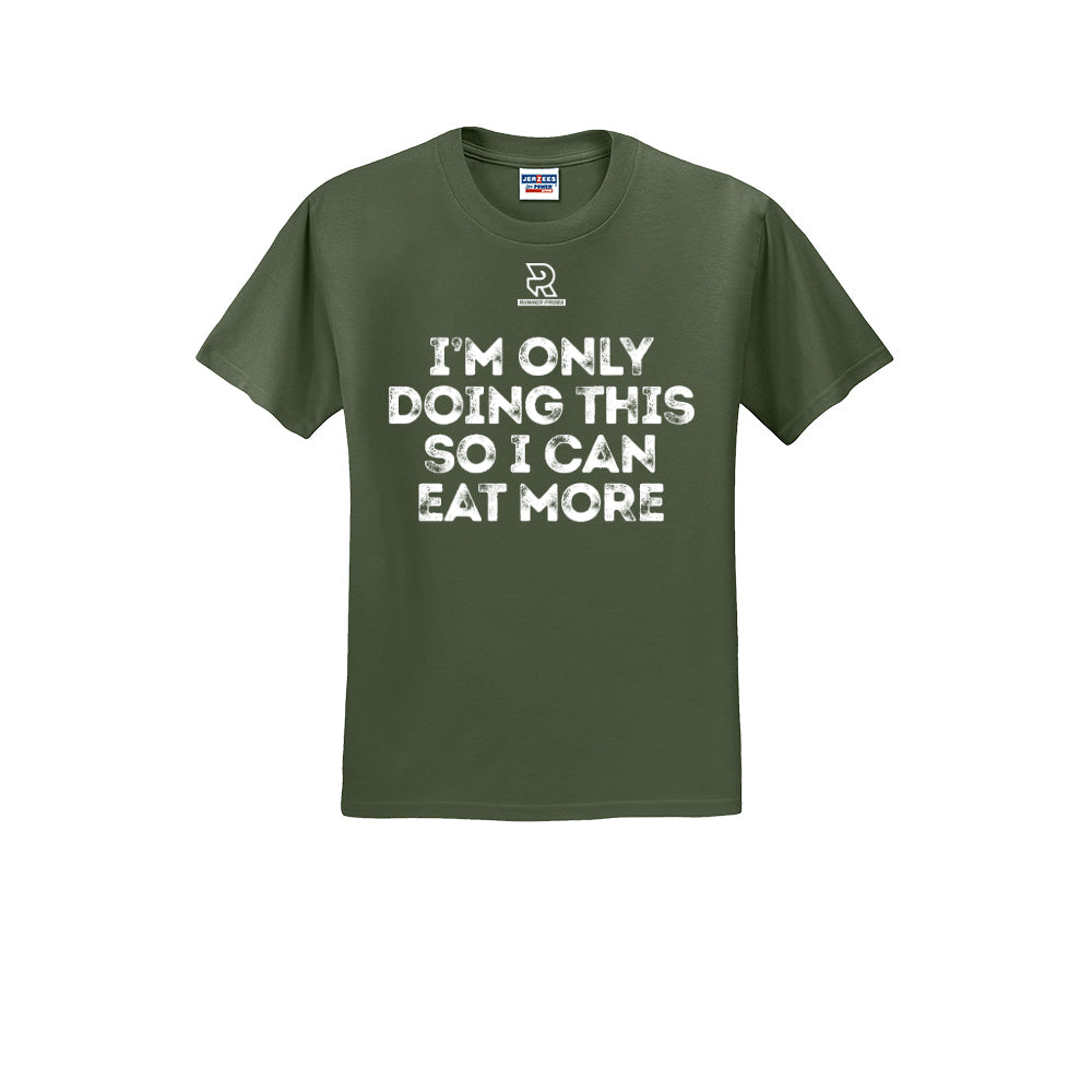 EAT MORE (White) - Short Sleeve 50/50 Tee
