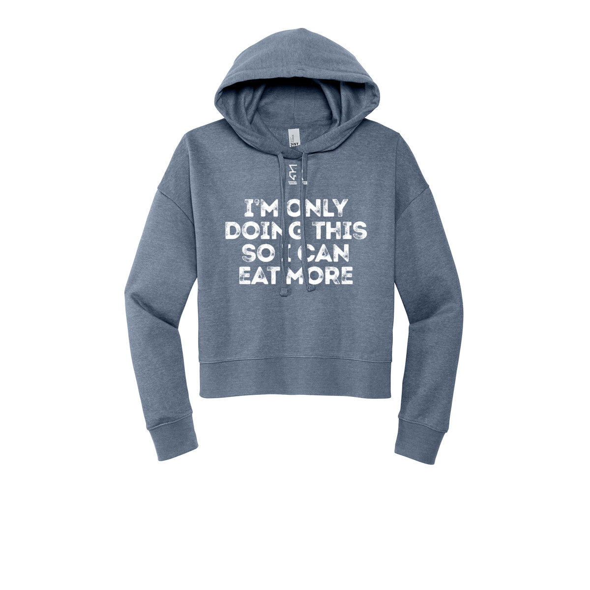 EAT MORE (White) - Womens Fleece Hoodie