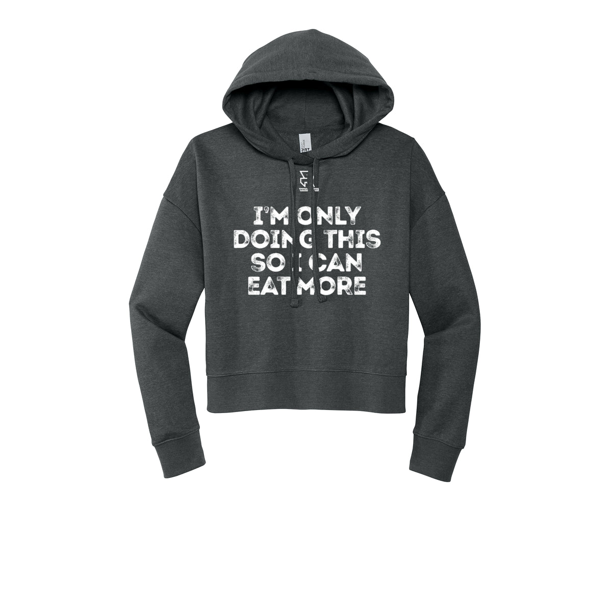 EAT MORE (White) - Womens Fleece Hoodie