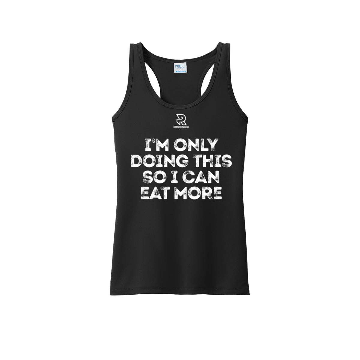 EAT MORE (White) - Womens Performance Tank