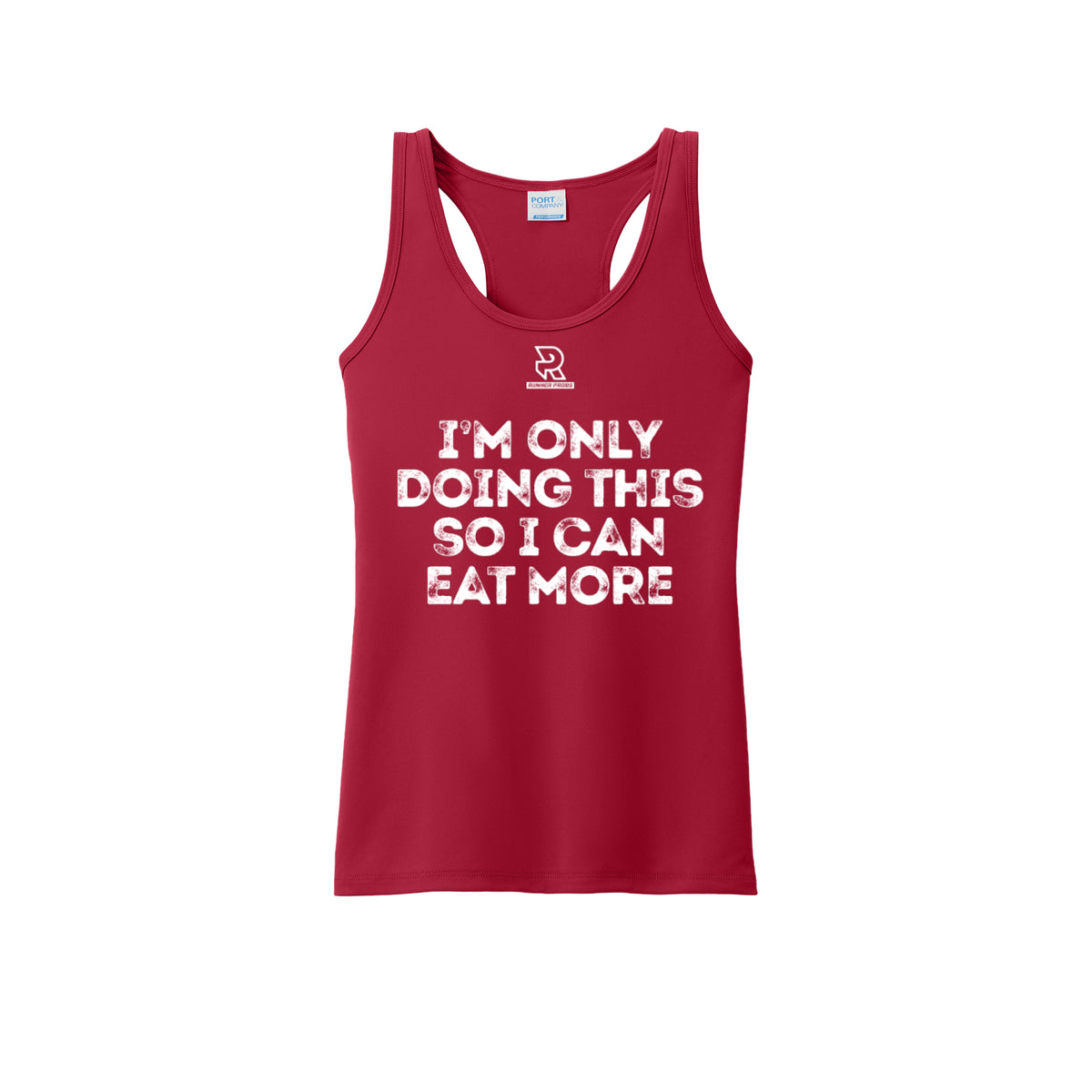 EAT MORE (White) - Womens Performance Tank