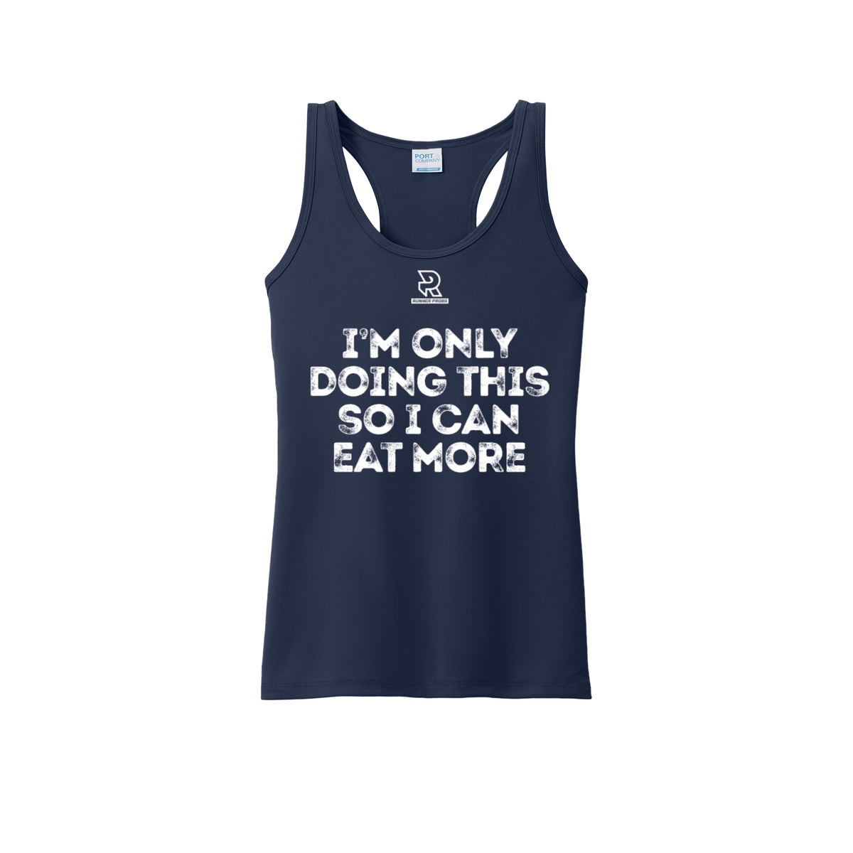 EAT MORE (White) - Womens Performance Tank
