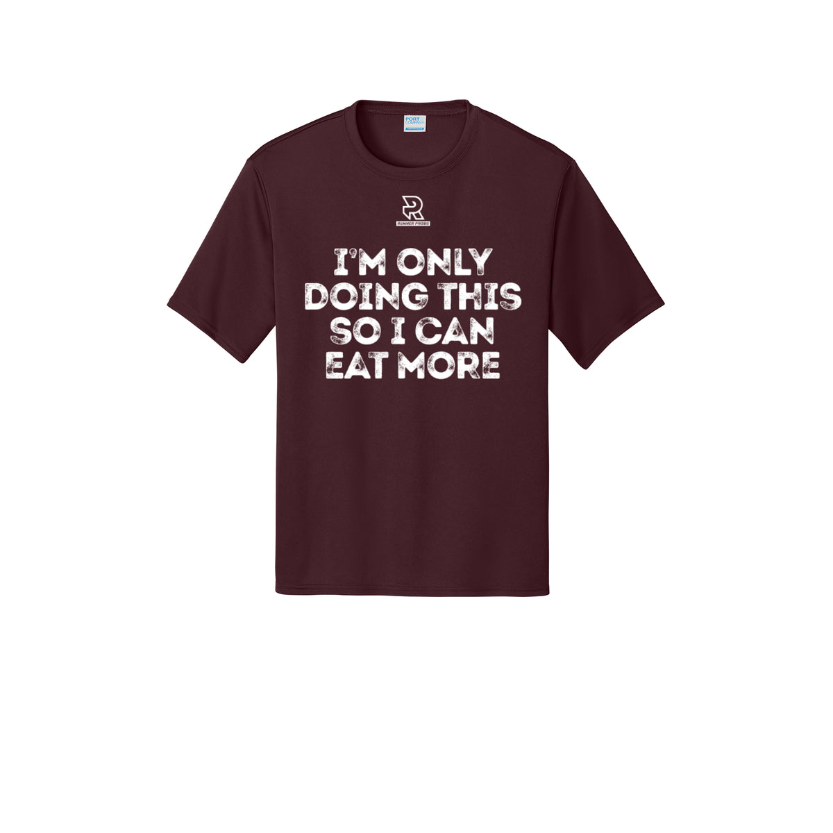 EAT MORE (White) - Short Sleeve Performance Tee