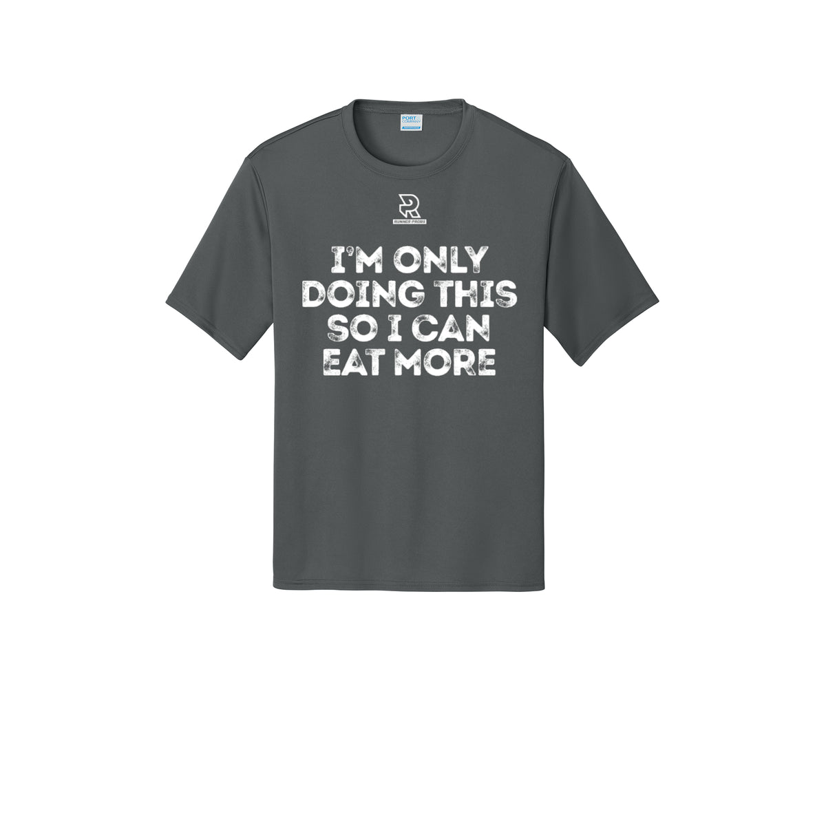 EAT MORE (White) - Short Sleeve Performance Tee
