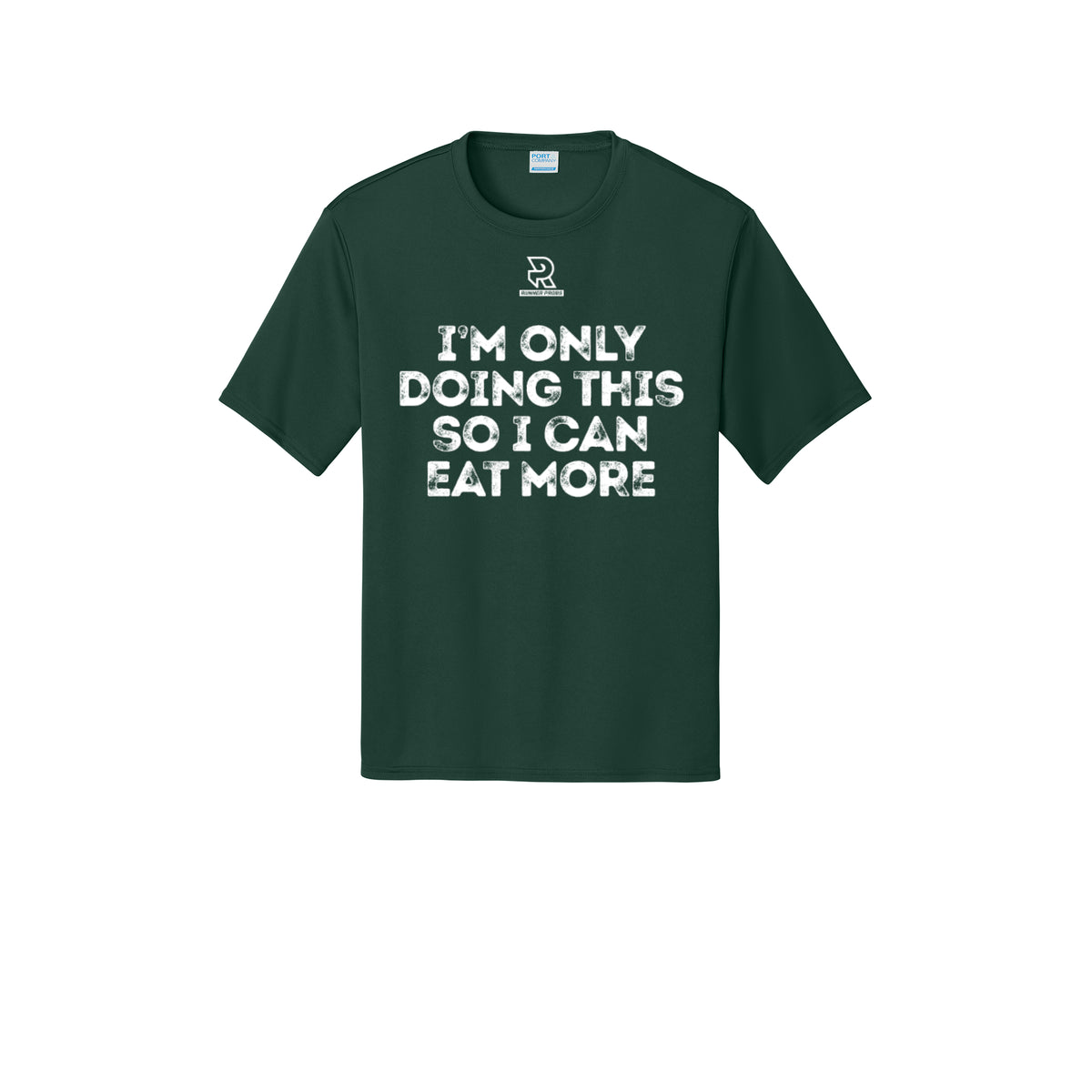 EAT MORE (White) - Short Sleeve Performance Tee