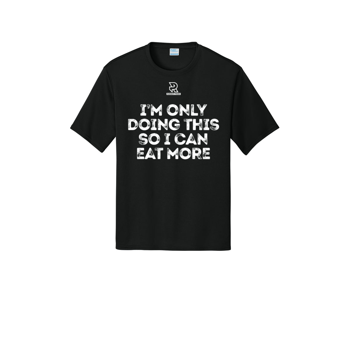 EAT MORE (White) - Short Sleeve Performance Tee
