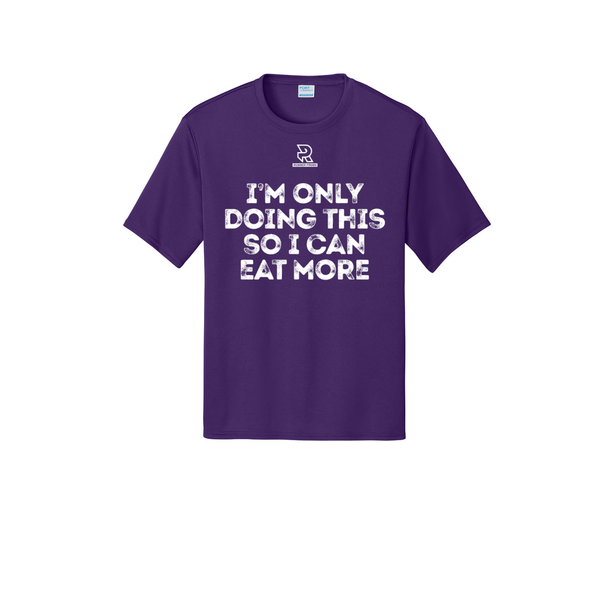 EAT MORE (White) - Short Sleeve Performance Tee