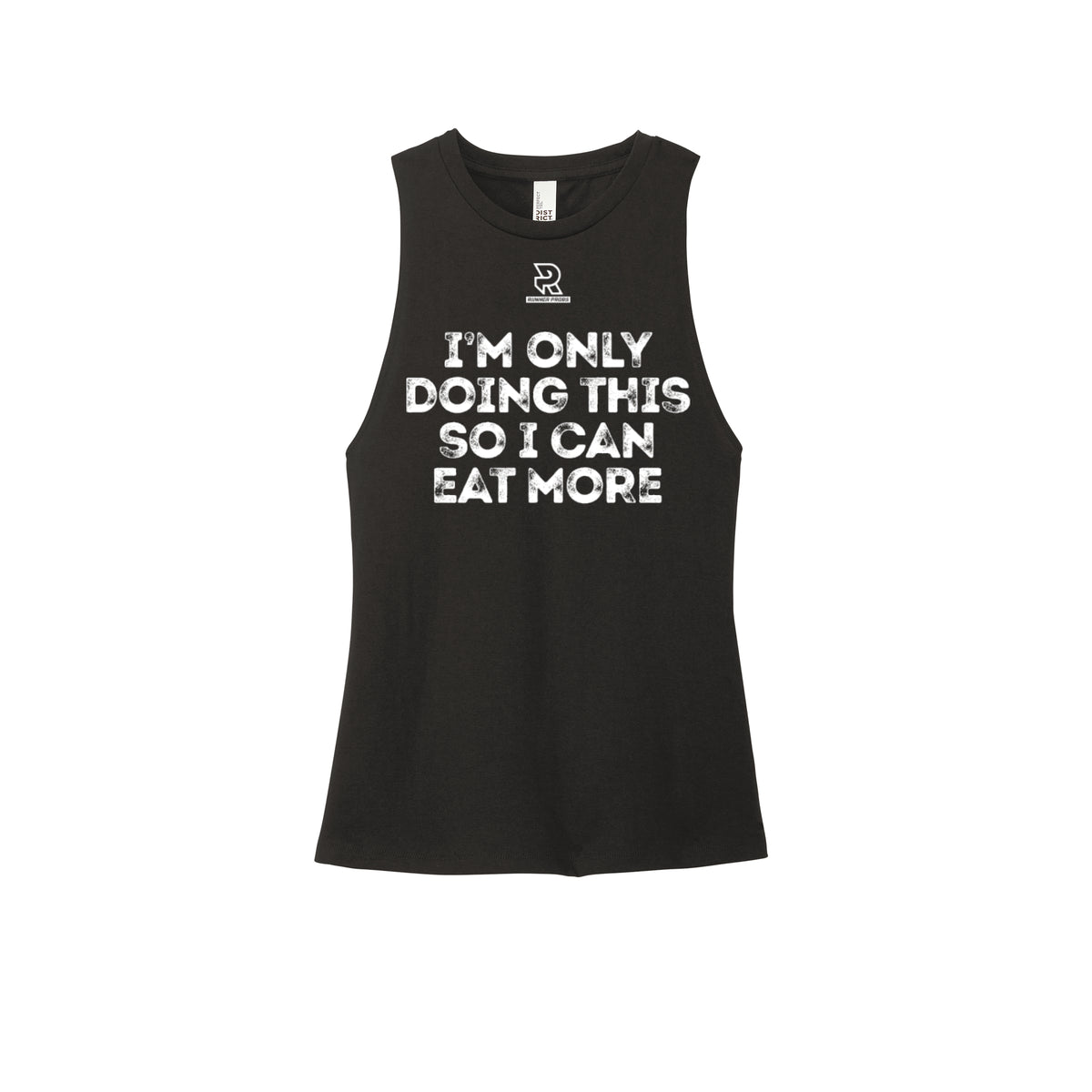 EAT MORE (White) - Womens Perfect Tri Muscle Tank