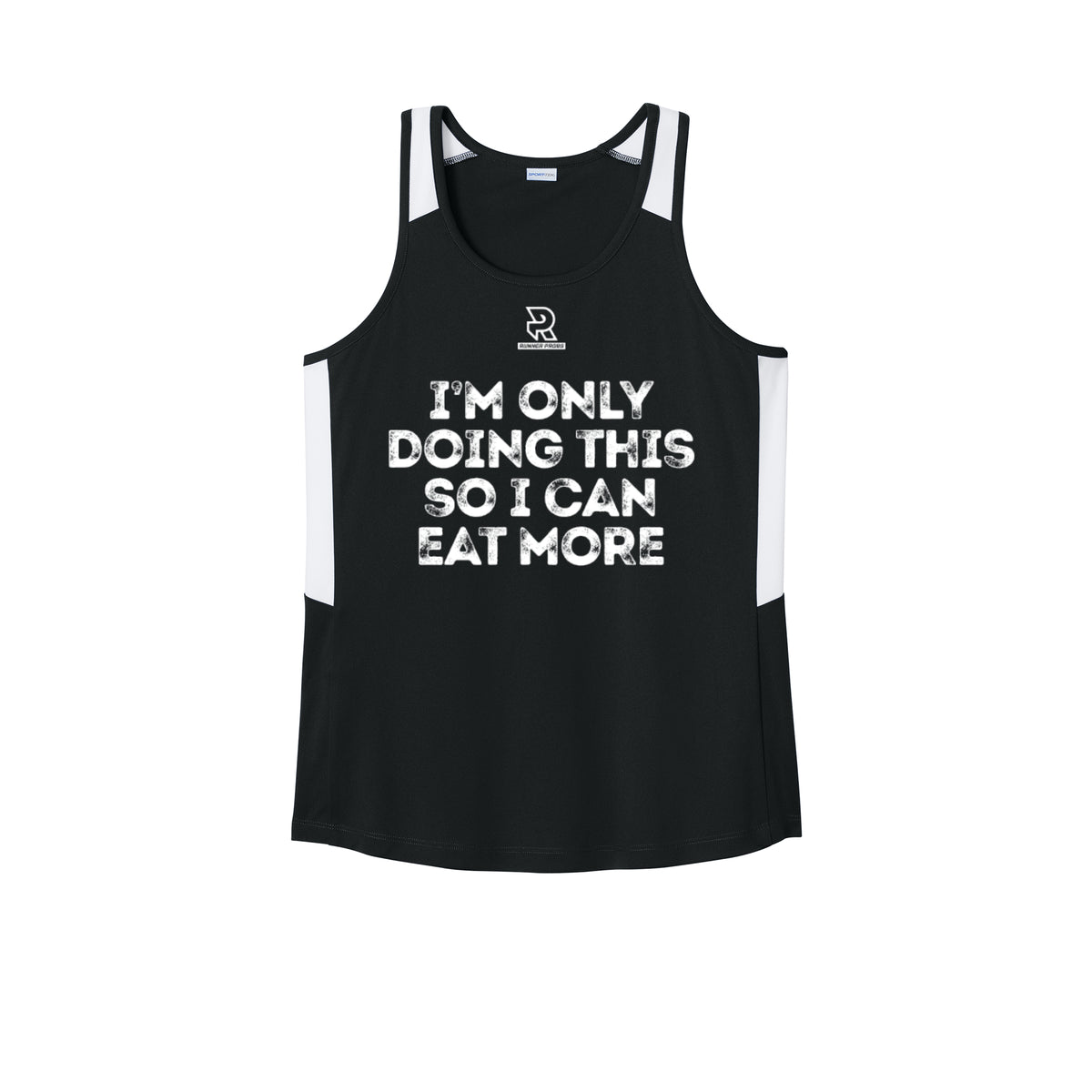 EAT MORE (White) - Womens Club Track Tank