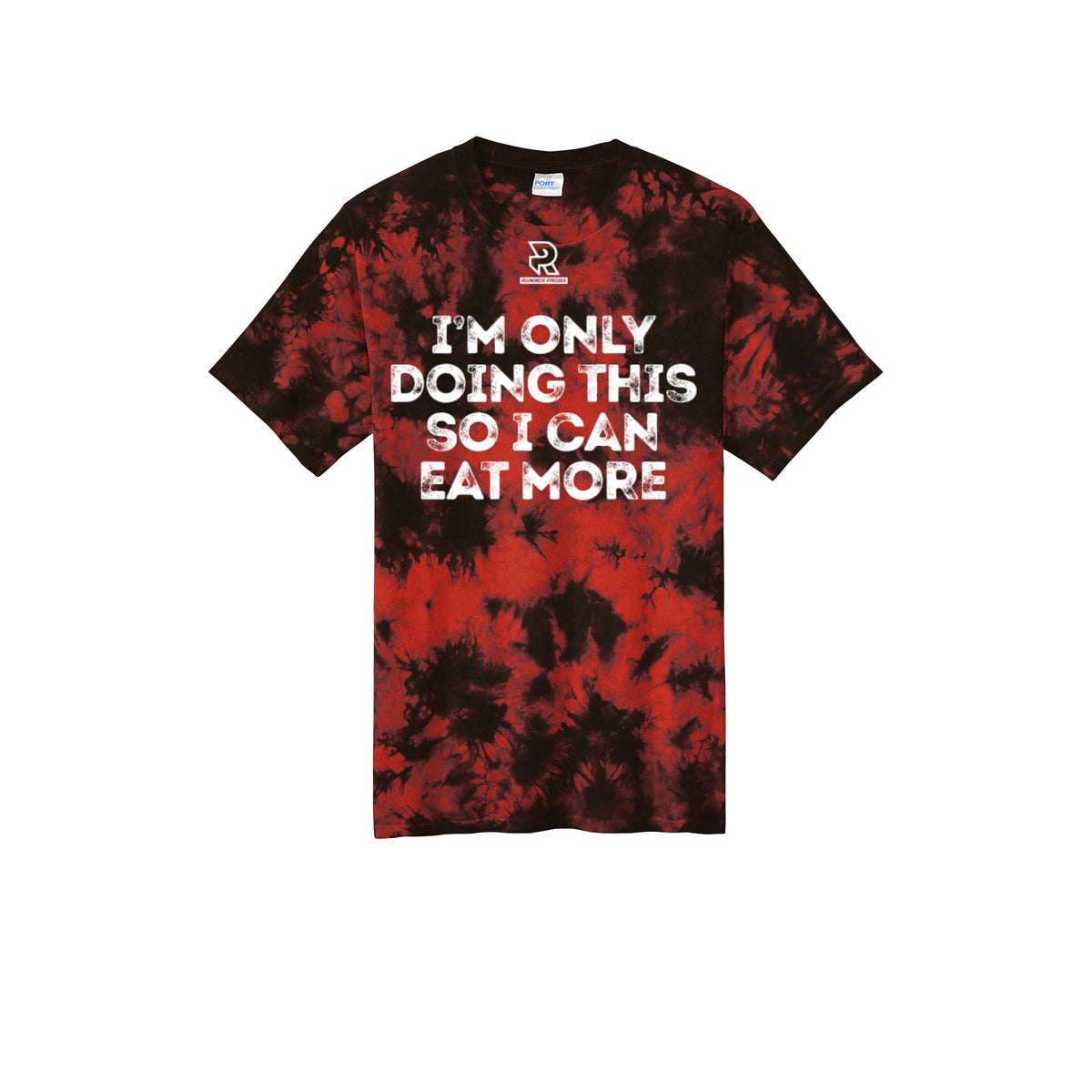 EAT MORE (White) - Short Sleeve Tie Dye Cotton Tee