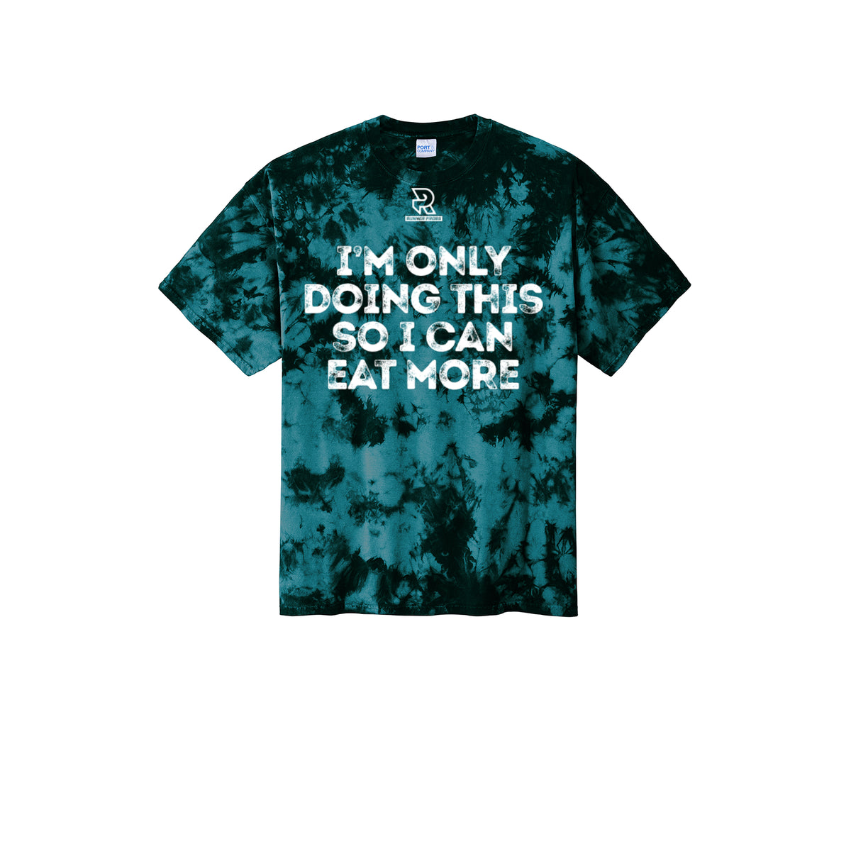 EAT MORE (White) - Short Sleeve Tie Dye Cotton Tee
