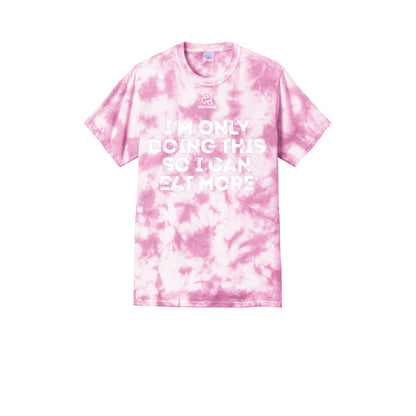 EAT MORE (White) - Short Sleeve Tie Dye Cotton Tee