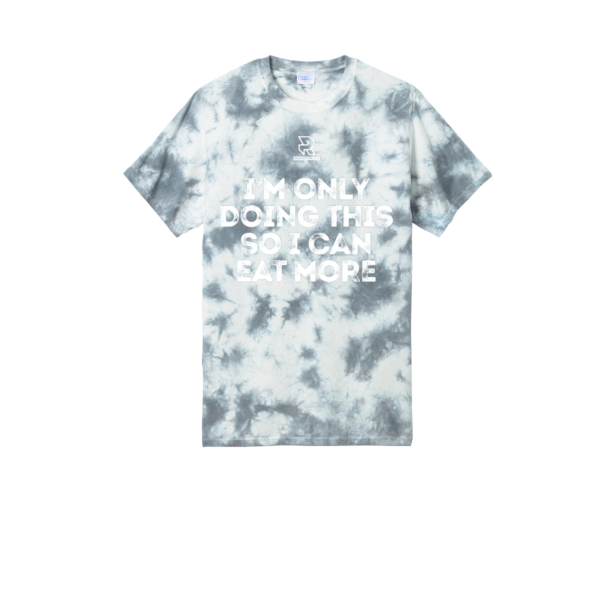 EAT MORE (White) - Short Sleeve Tie Dye Cotton Tee