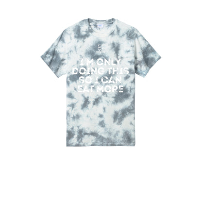 EAT MORE (White) - Short Sleeve Tie Dye Cotton Tee