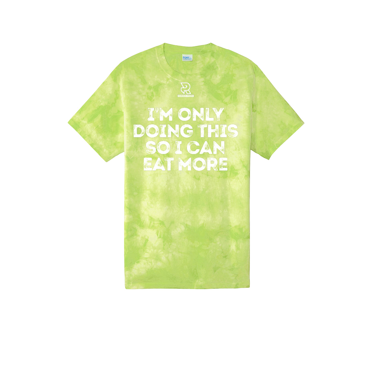 EAT MORE (White) - Short Sleeve Tie Dye Cotton Tee