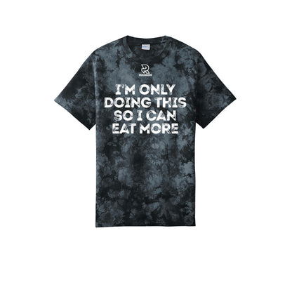EAT MORE (White) - Short Sleeve Tie Dye Cotton Tee