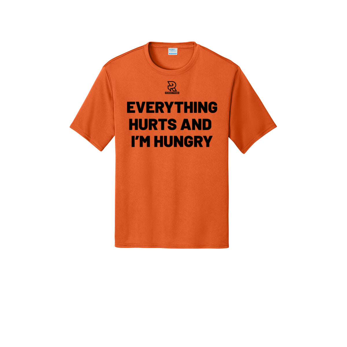 EVERYTHING HURTS AND I'M HUNGRY (Black) - Short Sleeve Performance Tee