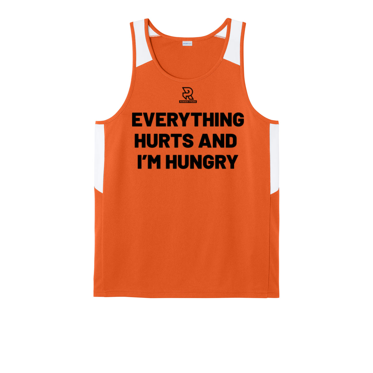 EVERYTHING HURTS AND I'M HUNGRY (Black) - Mens Club Track Tank