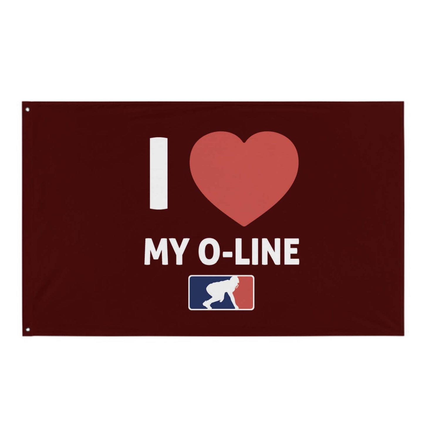 I <3 MY O-LINE - Flag