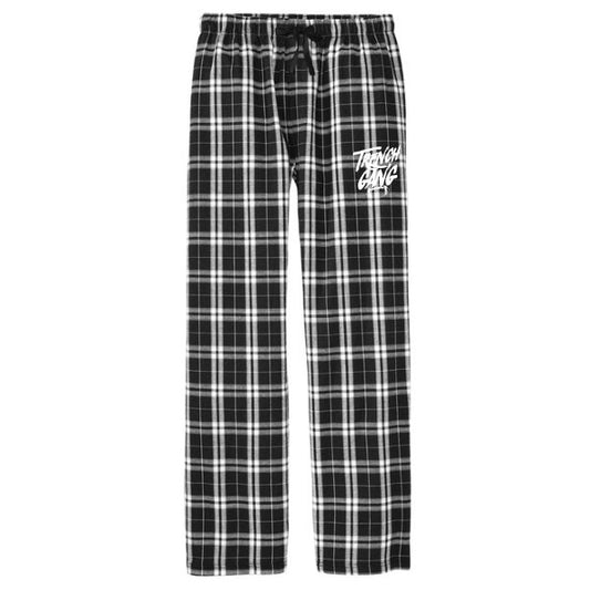 TRENCH GANG (White) - Flannel Plaid Pant