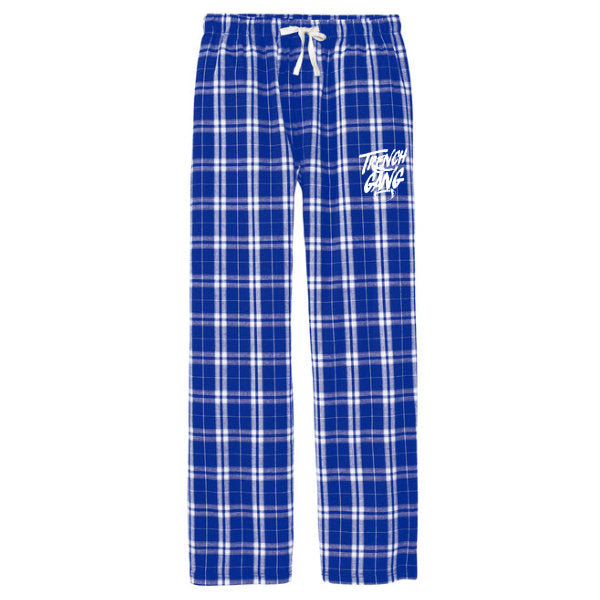 TRENCH GANG (White) - Flannel Plaid Pant