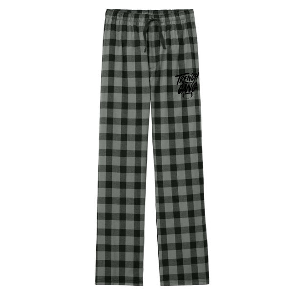 TRENCH GANG (Black) - Flannel Plaid Pant